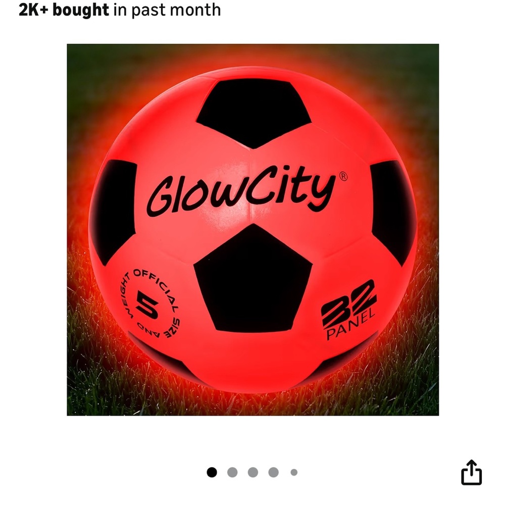 Glow City Orange Light Up Soccer Ball Size 5